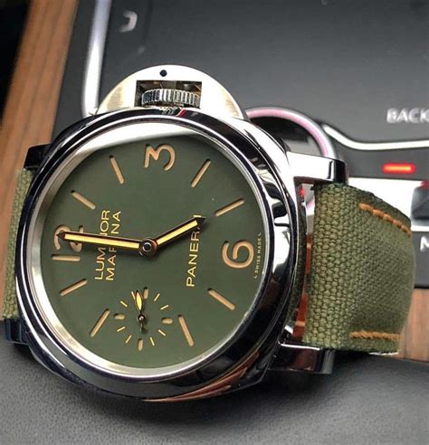 panerai green canvas strap|Meer.